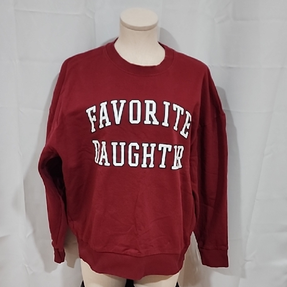 Favorite Daughter Burgundy Ribbed Top